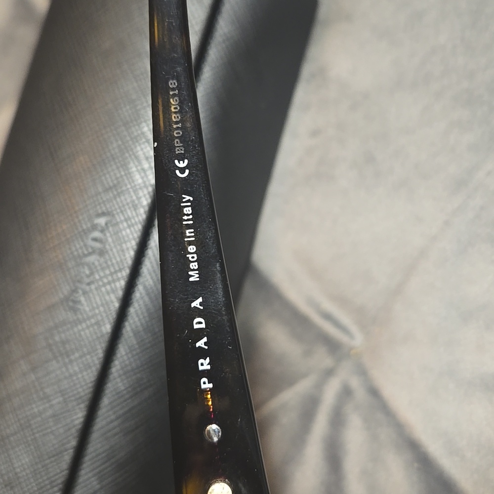 Prada Tortoise Rectangular Eyeglasses with Case - image 4